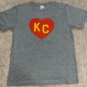 Kansas City chief heart KC shirt size large Charlie Hustle. Used made in USA